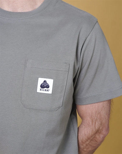 Elsk - Pocket Mens Brushed T-Shirt - Castor Gray